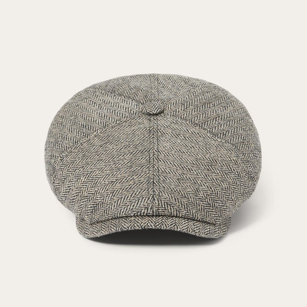 Men/Women Caps & Truckers | Stetson Silk Six-Panel Cap Black/brown Herringbone