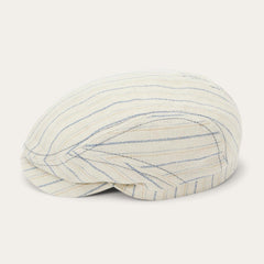 Men/Women Caps & Truckers | Stetson Striped Linen Driver Cap Off White With Stripes