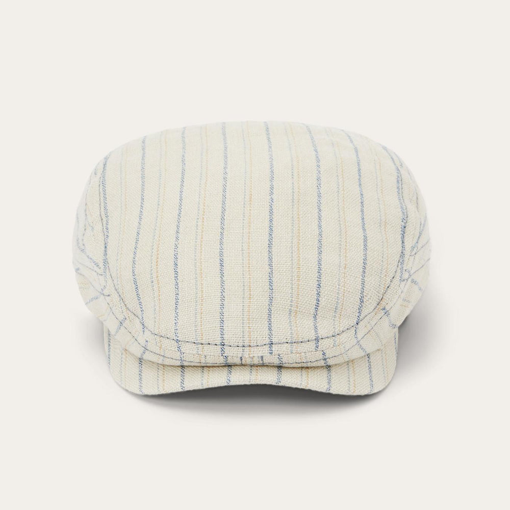 Men/Women Caps & Truckers | Stetson Striped Linen Driver Cap Off White With Stripes