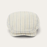 Men/Women Caps & Truckers | Stetson Striped Linen Driver Cap Off White With Stripes
