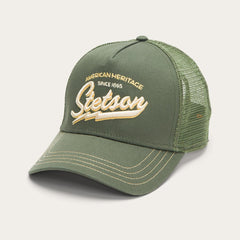 Men/Women Caps & Truckers | Stetson Trucker Cap American Heritage Classic Olive