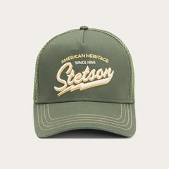 Men/Women Caps & Truckers | Stetson Trucker Cap American Heritage Classic Olive