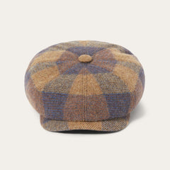 Men/Women Caps & Truckers | Stetson Wool Check Hatteras Cognac/sand/blue