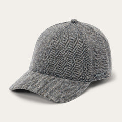Men/Women Caps & Truckers | Stetson Wool Herringbone Baseball Cap Anthra Melange Herringbone
