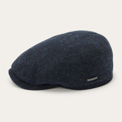 Men/Women Caps & Truckers | Stetson Wool Herringbone Driver Cap Dark Navy Herringbone