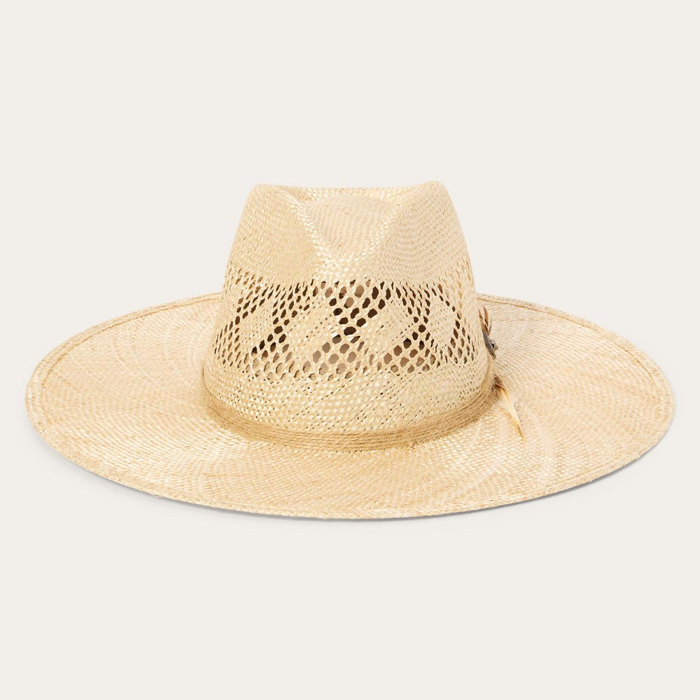 Men/Women Fedora | Stetson Chorus Straw Flat Brim Hat Natural
