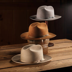 Men/Women Fedora | Stetson Open Road Royal Deluxe Hat Caribou