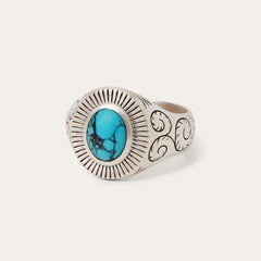 Men/Women Jewelry | Stetson Filigree Ring With Turquoise