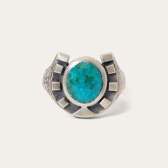 Men/Women Jewelry | Stetson Horseshoe Ring With Turquoise