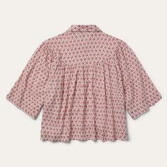 Women Blouses | Stetson Short-Sleeved Cottage Floral Blouse Red