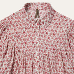 Women Blouses | Stetson Short-Sleeved Cottage Floral Blouse Red