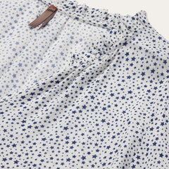Women Blouses | Stetson Stars Print Peasant Blouse White