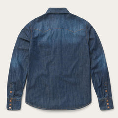 Women Denim Shirts | Stetson Dark Denim Snap Front Shirt Blue