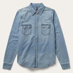 Women Denim Shirts | Stetson Loose Fit Denim Shirt Blue