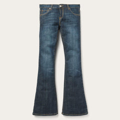 Women Denim | Stetson 816 Classic Boot Cut Jeans In Dark Wash Blue