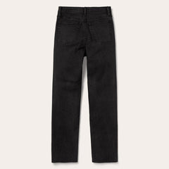 Women Denim | Stetson 915 High Rise Straight Fit Crop Jeans Black