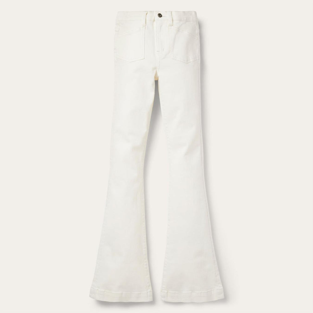 Women Denim | Stetson 921 High Rise Flare Fit Jean White