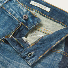 Women Denim | Stetson Skinny Fit Stripe Leg Jean Blue