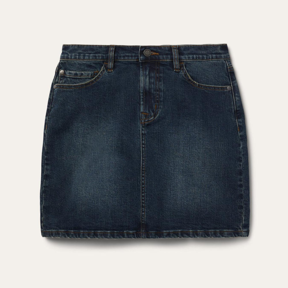 Women Denim | Stetson Stretch Denim 5-Pocket Skirt Blue