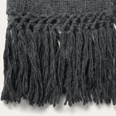 Women Fringe Jackets | Stetson Charcoal Fringed Cardigan Grey