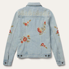 Women Jackets | Stetson Embroidered Denim Jacket Blue