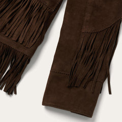 Women Jackets | Stetson Fringe Suede Jacket Chocolate
