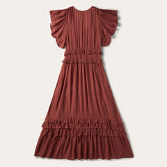 Women Midi | Stetson Cinnamon Herringbone Dress Brown