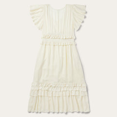 Women Midi | Stetson Cream Herringbone Dress White