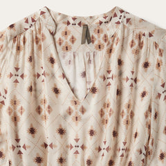 Women Midi | Stetson Gaucho Herringbone Dress White