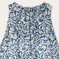 Women Midi | Stetson Indigo Tapestry Print Prairie Dress Blue