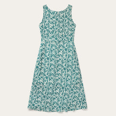 Women Midi | Stetson Jade Floral Print Sleeveless Dress Green