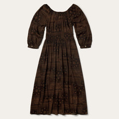 Women Midi | Stetson Patchwork Bandana Print Dress Brown