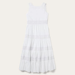 Women Midi | Stetson White Cotton Lawn Sleeveless Dress White