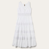 Women Midi | Stetson White Cotton Lawn Sleeveless Dress White