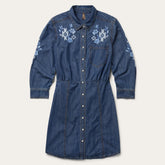 Women Mini | Stetson Dark Blue Denim Shirt Dress Blue