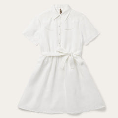 Women Shirt Dresses | Stetson White Linen Shirt Dress White