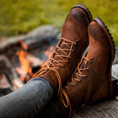 Women Shorties | Stetson Sam Lace Up Brown Suede