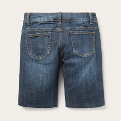 Women Skirts & Shorts | Stetson Dark Wash Denim Shorts Blue