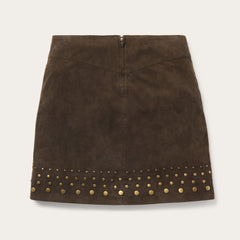 Women Skirts & Shorts | Stetson Lamb Suede Skirt With Nailheads Brown