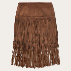 Women Skirts & Shorts | Stetson Suede Fringed Skirt Brown