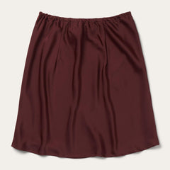 Women Skirts & Shorts | Stetson Wine Satin Skirt Red