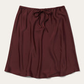 Women Skirts & Shorts | Stetson Wine Satin Skirt Red