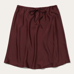 Women Skirts & Shorts | Stetson Wine Satin Skirt Red