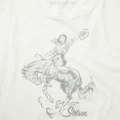 Women Tees | Stetson Bucking Cowgirl Graphic Tee White