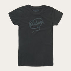 Women Tees | Stetson Rope Print Graphic Tee Black