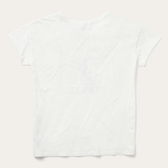Women Tees | Stetson "Round Up" Stetson Vintage Tee White
