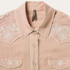 Women Western Shirts | Stetson Blush Embroidered Western Shirt Pink