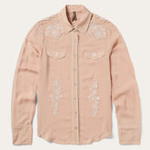 Women Western Shirts | Stetson Blush Embroidered Western Shirt Pink