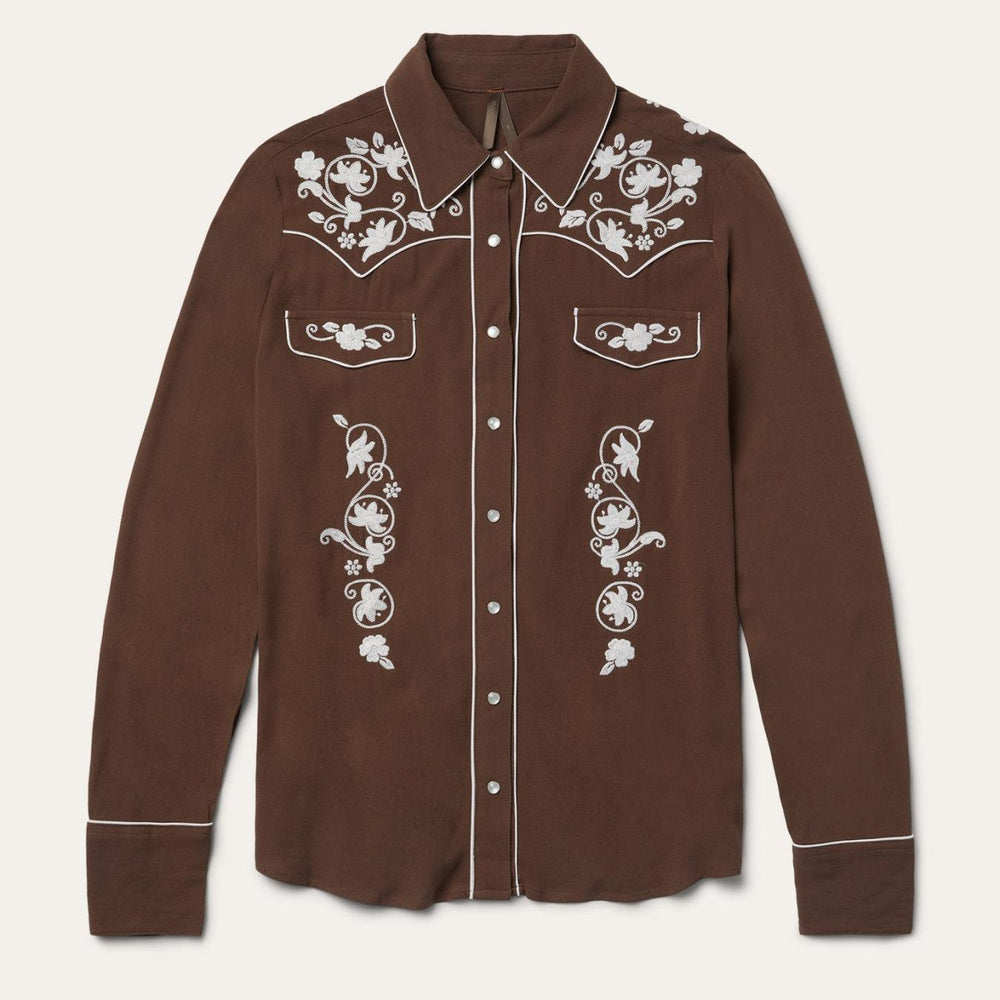 Women Western Shirts | Stetson Classic Western Snap Shirt Brown