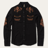 Women Western Shirts | Stetson Crepe Western Shirt Black